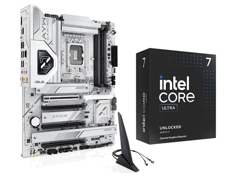 Micro Center Bundle Intel Core Ultra7 265KF CPU and ASUS Motherboard Combo