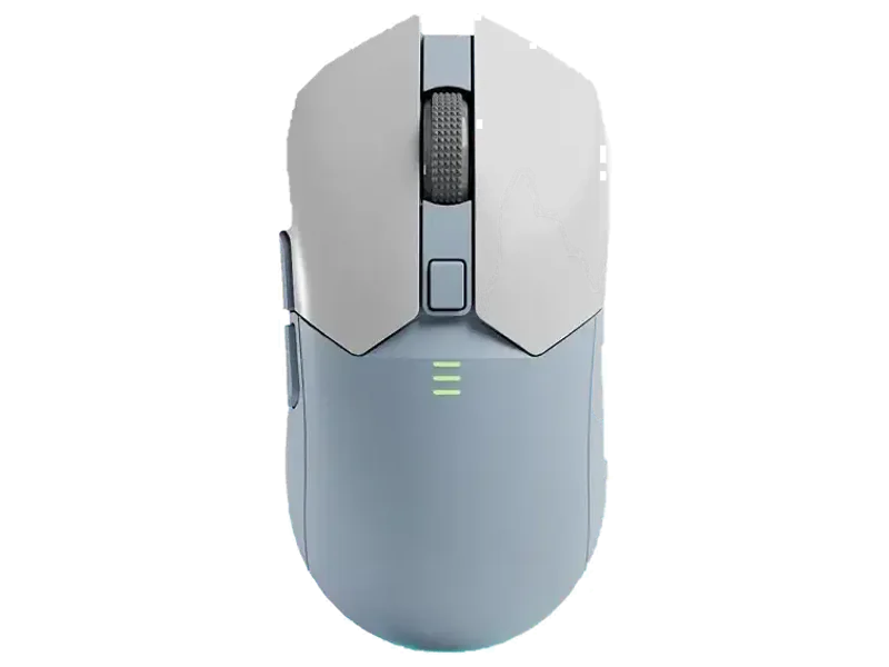 Offbeat Ivy Wireless Gaming Mouse Bluetooth 5.2, 2.4GHz Triple Mode, Rechargeable 5000 DPI, 1000Hz Polling Rate, 6D Buttons, 600mAh Battery, Silent Click, Gaming Mouse for PC & Laptop – White Blue