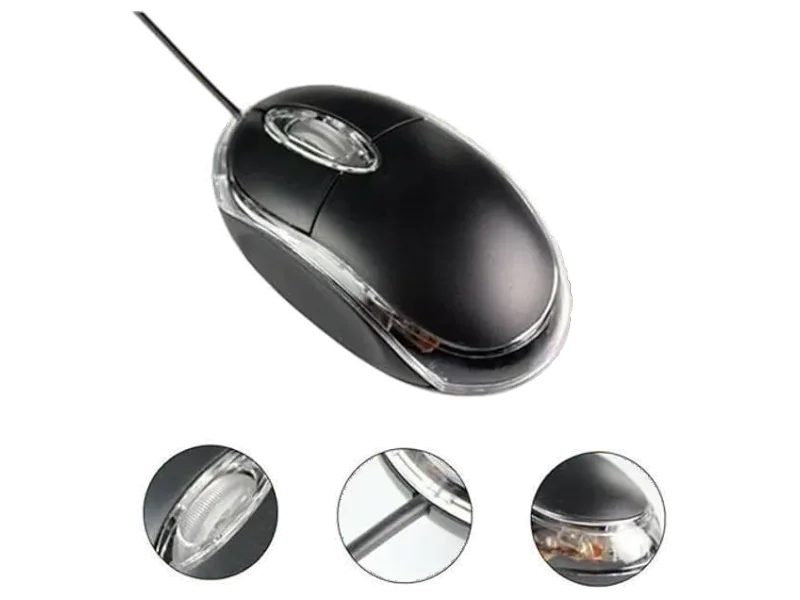 NKL Stylish USB Wired Gaming Mouse With Lights for Computer 115 Wired Ambidextrous Optical Gaming Mouse