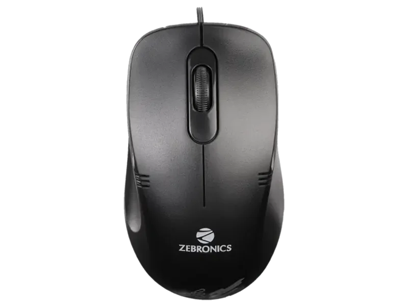 ZEBRONICS Power plus Wired Ambidextrous Optical Mouse with 1200 DPI, 1.2m Durable Cable