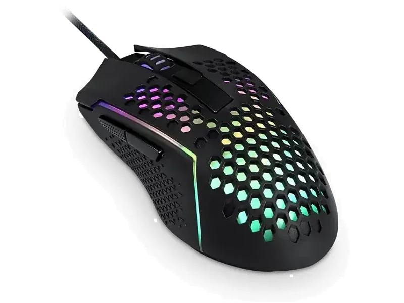 Redragon M987 Lightweight 55g Honeycomb USB Gaming Mouse with RGB Backlit Wired 6 Buttons Programmable with 12400 DPI for Windows PC Computer