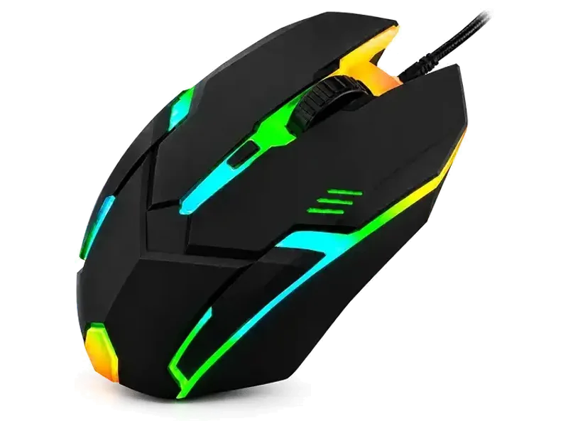 PROSAC Wired RGB LED Mouse | Smooth Scroll Wheel | High Accuracy 1500 DPI Sensor | Computer Accessory for PC & Laptop