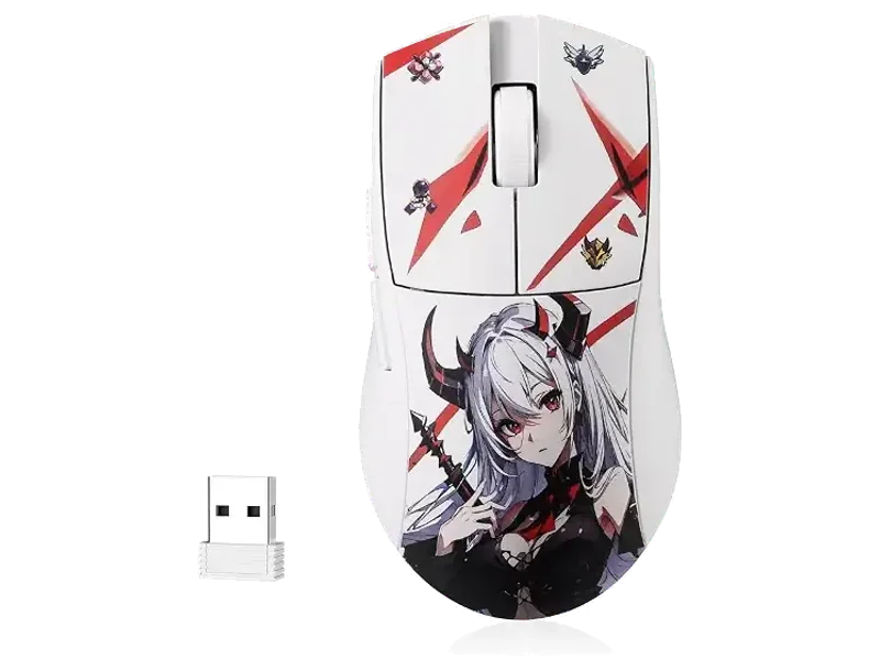Redragon M916AK PRO 3-Mode Anime Gaming Mouse,Bluetooth,Wireless,USB-C 42G Ultra-Light 26K DPI w/Ergonomic Natural Grip Build,Full Programmable Buttons,Software Supports DIY Keybinds & DPI