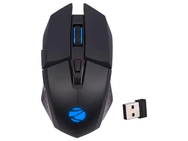 ZEBRONICS Zeb - SHARK LITE Wireless Ergonomic Optical Gaming Mouse 4600 DPI, RGB, 6 Buttons, Ergonomic Rechargeable