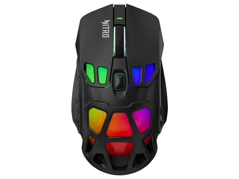 Acer Nitro Phantom X12 Tri-Mode Gaming Mouse | 2.4GHz Wireless | Bluetooth | Wired Mode | 12000 DPI Precision Sensor | RGB Lighting | 1000Hz Polling Rate | Programmable Buttons | Rechargeable | RGB