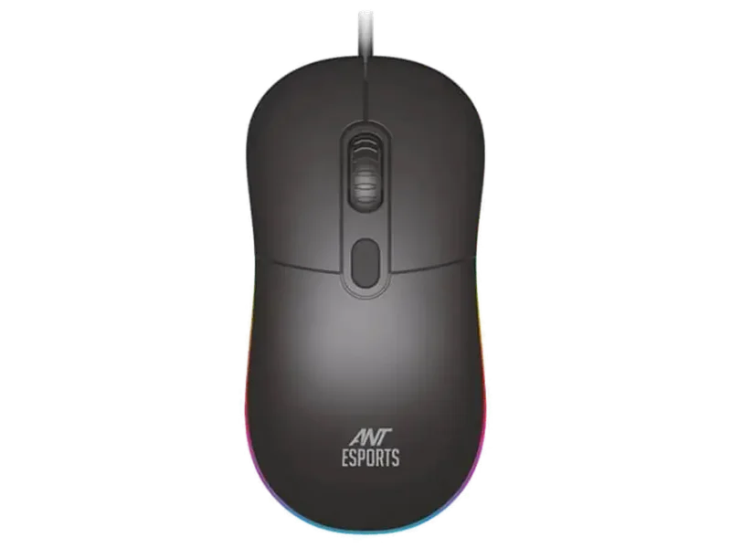 ANT ESPORTS GM40 Wired Ambidextrous RGB Optical Gaming Mouse ( GM40-RGB ) ( 2400DPI / 3 Macro Buttons ) ( Black )