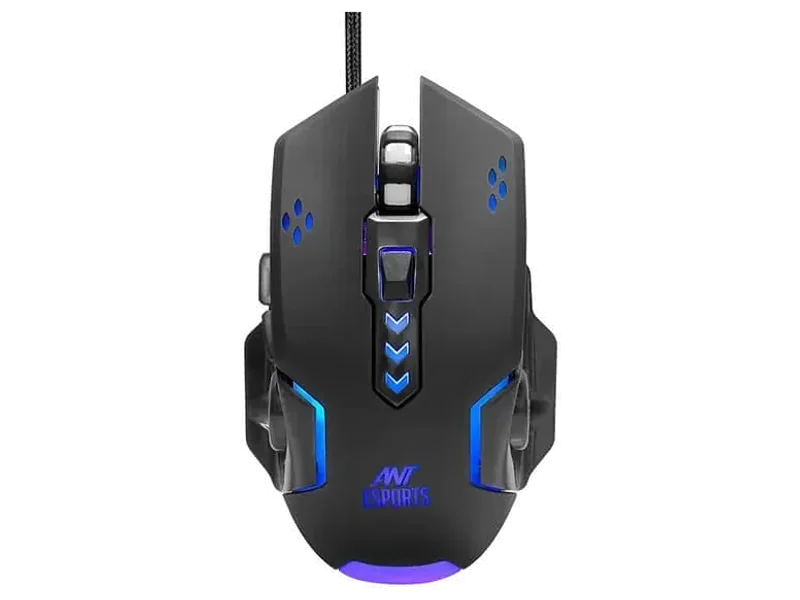 ANT ESPORTS GM70 Wired Ambidextrous Optical Gaming Mouse ( GM70 ) ( 3600DPI / 6 Macro Buttons) ( Black )