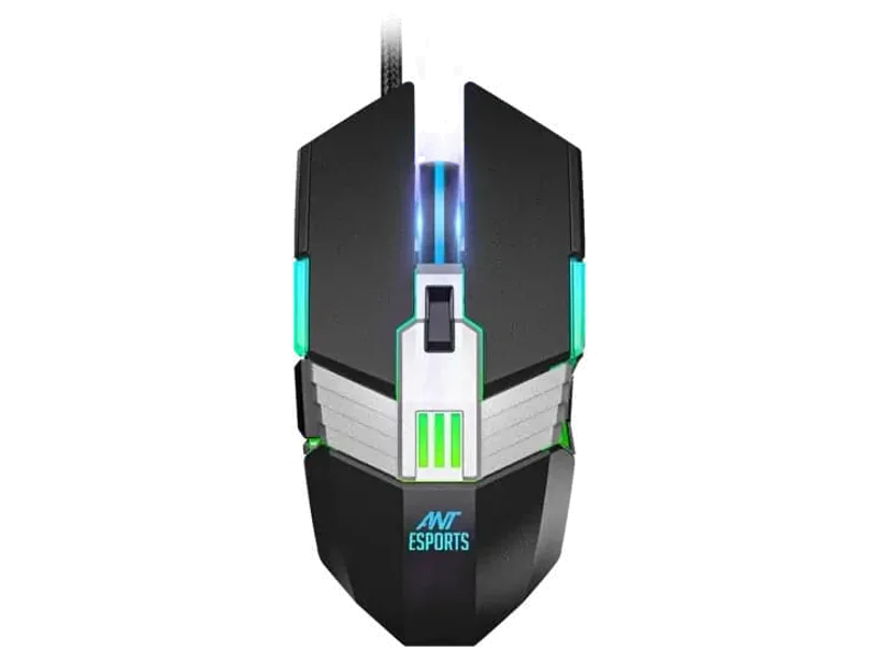 ANT ESPORTS GM90 Wired Ambidextrous RGB Gaming Mouse ( GM90 ) ( 3600DPI / 6 Macro Buttons ) ( Black )