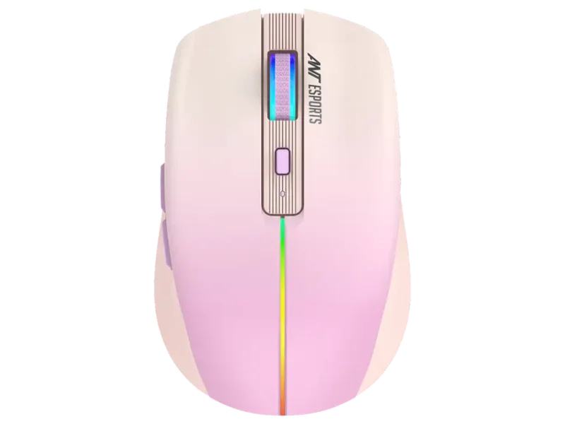 ANT ESPORTS GM400W RGB WIRELESS GAMING MOUSE - LIGHT PINK, ROSE