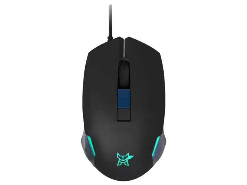 Arctic Fox Breathing Lights Wired Ambidextrous Optical Gaming Mouse with Upto 3600 DPI, 6 Buttons with DPI Switch, Breathing Rainbow LED Lights, 1.5m Braided Cable