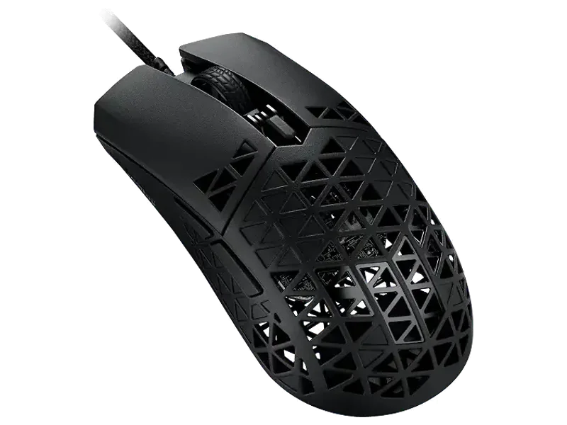 ASUS TUF M4 Air Wired Gaming Mouse - P307, Durable and Ultralight Air Shell Design, 16,000 dpi Optical Sensor, Six Tactile programmable Buttons, IPX6 Water Resistance, Black Color