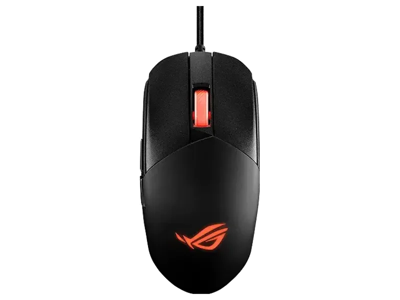 ASUS ROG Strix Impact III Gaming Mouse, Semi-Ambidextrous, Wired, Lightweight, 12000 DPI Sensor, 5 programmable Buttons, Replaceable switches, Paracord Cable, FPS Gaming Mouse, Black