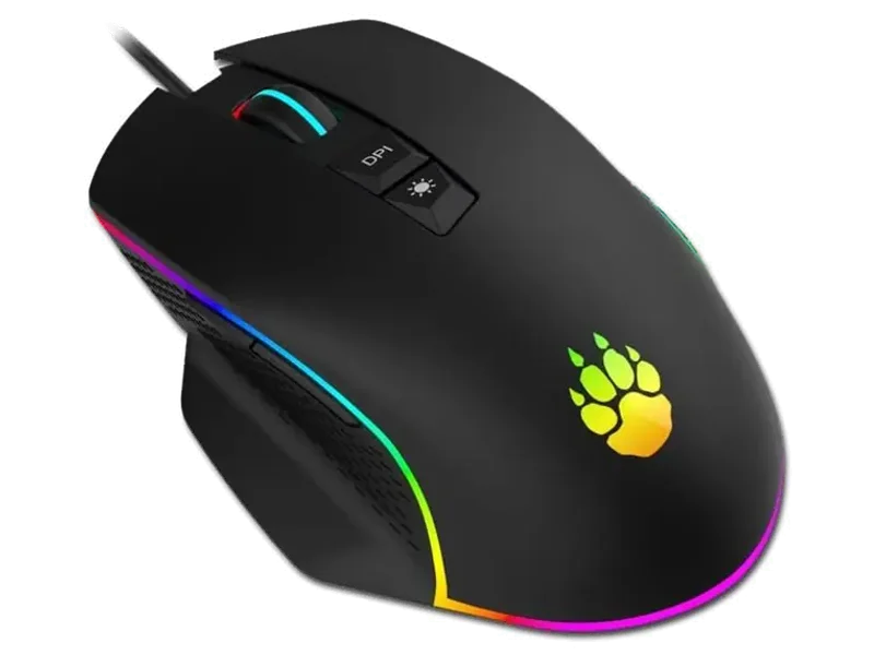 CLAW Chuff Wired Ergonomic Gaming Mouse ( 6400DPI / 7 Macro Buttons ) ( Black )