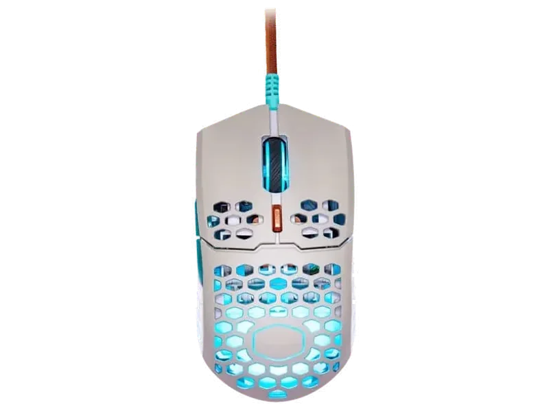 COOLER MASTER MM711 Retro Wired Ergonomic RGB Gaming Mouse ( MM-711-GSOL1 ) ( 16000DPI / 6 Macro Buttons ) ( Grey )