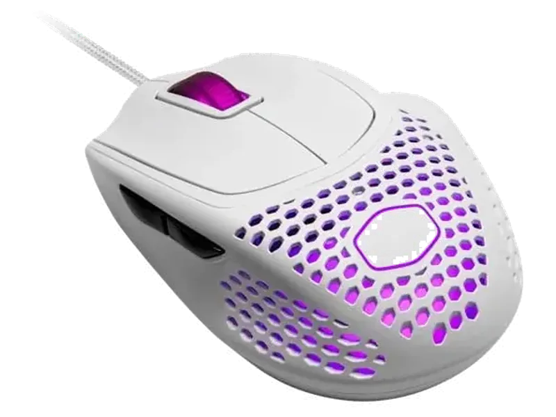 COOLER MASTER MM720 Wired Ergonomic RGB Gaming Mouse ( MM-720-WWOL1 ) ( 16000DPI / 6 Macro Buttons ) ( Matte White )