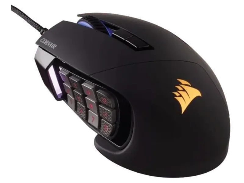 CORSAIR Scimitar Pro Wired Ergonomic RGB Gaming Mouse ( CH-9304111-AP ) ( 16000DPI / 17 Macro Buttons ) ( Black )