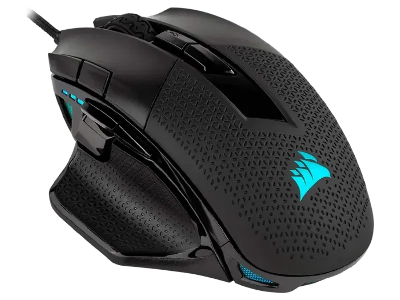 CORSAIR Nightsword Wired Ergonomic RGB Gaming Mouse ( CH-9306011-AP ) ( 18000DPI / 8 Macro Buttons ) ( Black )