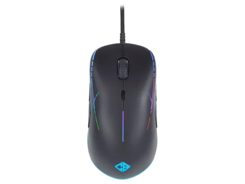 COSMIC BYTE Gravity Wired Ambidextrous RGB Gaming Mouse ( 6400DPI / 8 Macro Buttons ) ( Black )