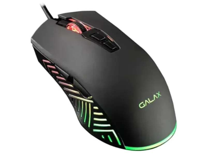 GALAX Slider-03 Wired Ergonomic Gaming Mouse ( 7200DPI / 7 Macro Buttons ) ( Black )