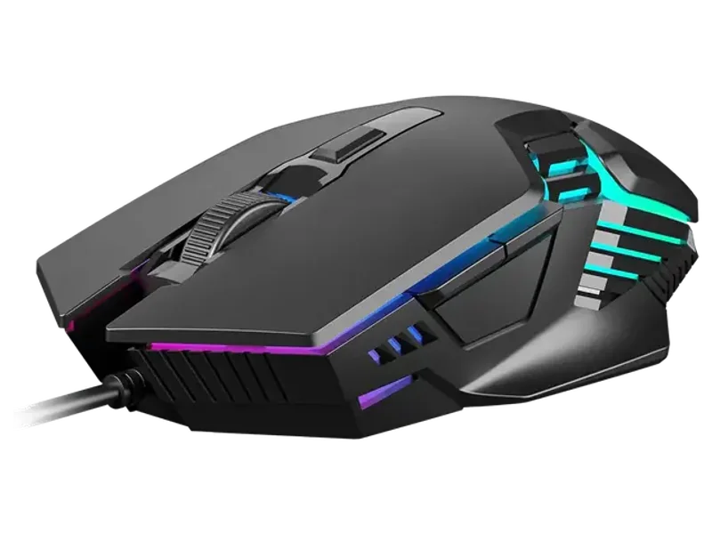 GAMDIAS Aura GS4 Multicolor Gaming Mouse, 6 Multi-Functional Keys, 3600-DPI Optical Sensor, Advanced Ergonomic Design