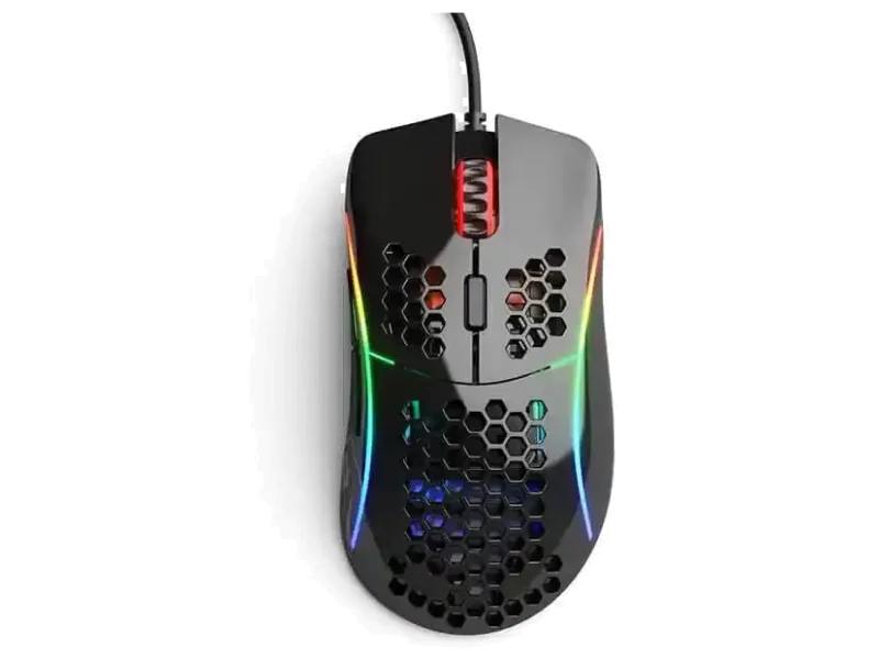 GLORIOUS Model D Wired Ergonomic Gaming Mouse ( GLO-MS-DW-MB ) ( 12000DPI / 6 Macro Buttons ) ( Glossy Black )