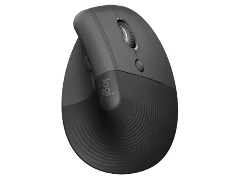 LOGITECH Lift Vertical Wireless Ergonomic Gaming Mouse ( 910-006479 ) ( 4000DPI / 6 Macro Buttons ) ( Graphite )