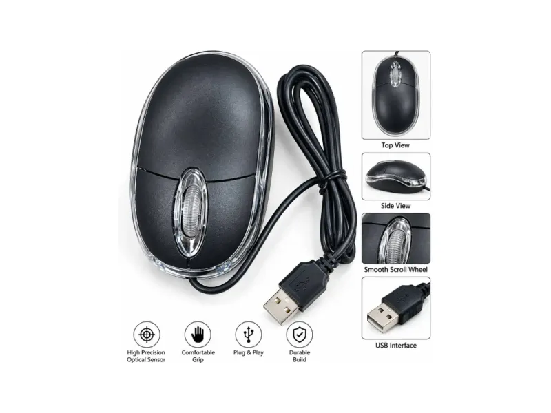 DUROSTAR MS116 Wired Ergonomic Optical Gaming Mouse