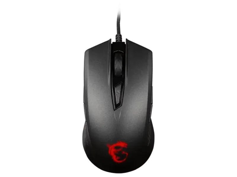 MSI Clutch GM40 RGB Wired Ambidextrous Gaming Mouse ( CLUTCH-GM40 ) ( 5000DPI / 9 Macro Button ) ( Black )