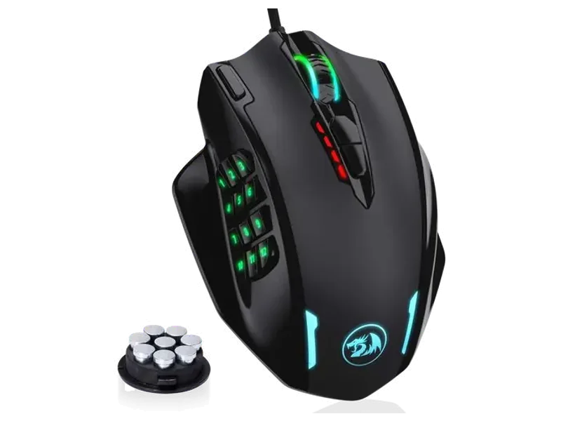 REDRAGON M908 Impact RGB LED Wired Ergonomic Gaming Mouse ( M908 ) ( 3200DPI / 6 Macro Button ) ( Black )
