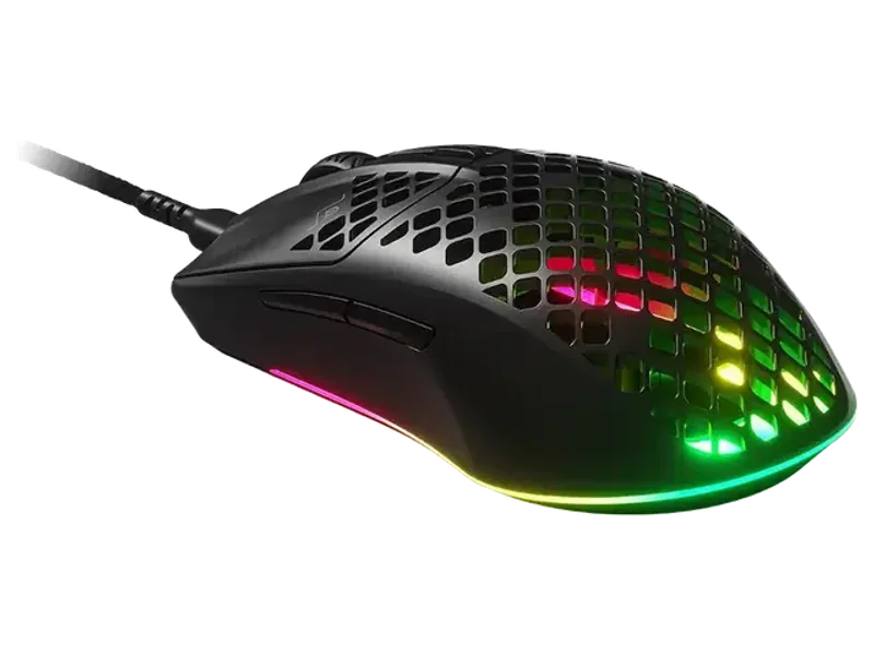 SteelSeries Aerox 3 | Super Light Gaming Mouse | 8,500 CPI TrueMove Core Optical Sensor | Ultra-Lightweight 59g Water Resistant Design | 100% Virgin Grade PTFE Feet - Onyx USB