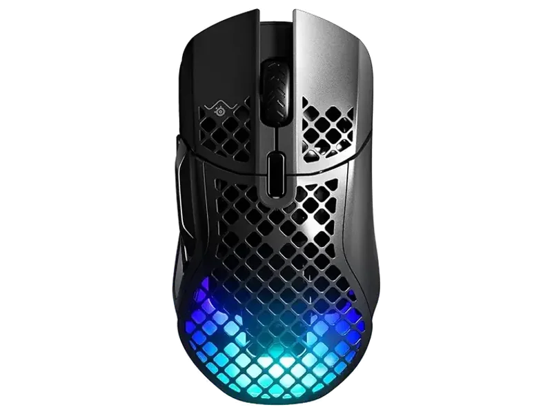 SteelSeries Aerox 5 Wireless Lightweight Gaming Mouse Black 18000 CPI, TrueMove Air Optical Sensor, Ultra-Lightweight Water Resistant Design, 180+ Hour Battery Life, Bluetooth