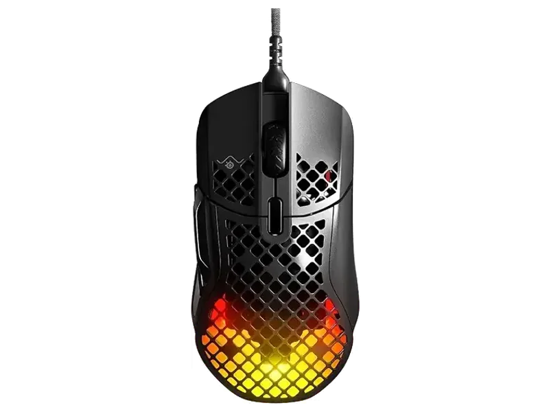 SteelSeries Aerox 5 Gaming Mouse Ultra Lightweight 66g, 9 Programmable Buttons, IP54 Water Resistant, PC/MAC, FPS, MOBA, Battle Royale, MMO, USB, Black