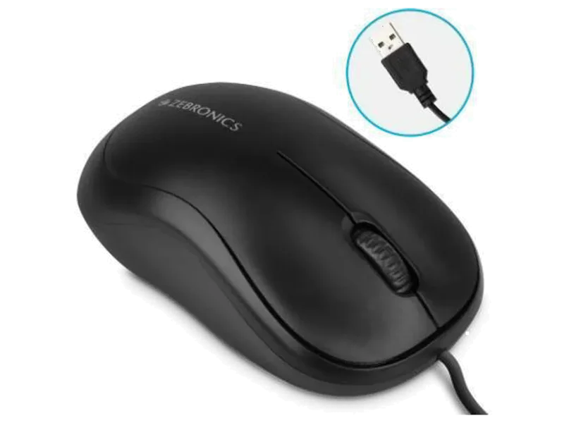 ZEBRONICS mouse Wired Ambidextrous Optical Mouse