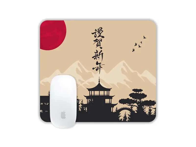 TURTLEWINGS | Mousepad | Japanese Theme Aesthetic Mouse Pad – 22x18 cm, 3mm Thick | Abstract Design Non-Slip Rubber Base | Office, Study & Gaming Use | Premium Smooth Surface 02 (Design 02)
