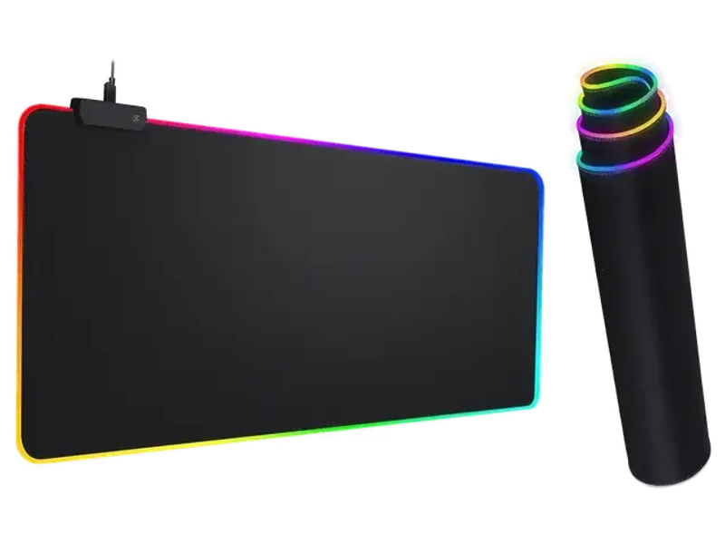 Anti-Slip RGB Gaming Mouse Pad 80x30CM – Large Extended LED Keyboard Pad with 14 Lighting Modes, Waterproof Rubber Base Desk Mat for Gamers & Office Use, Smooth Surface for Precise Control