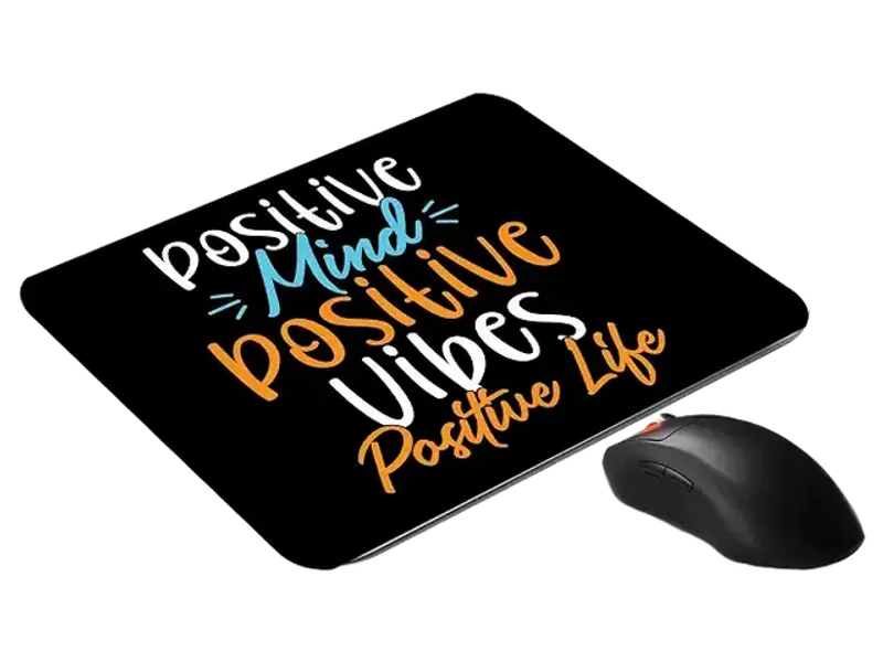 ZEDN Positive Vibes Quote Designer Mousepad for Laptop/Computer (Gaming Mouse Pad | Ultra Slim | Size : 21.5 X 18 c.m)-CS2502