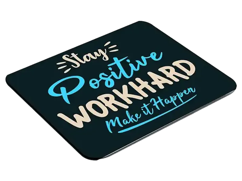 ZEDN Work Hard Positivity Quote Designer Mousepad for Laptop/Computer (Gaming Mouse Pad | Ultra Slim)-CS0405