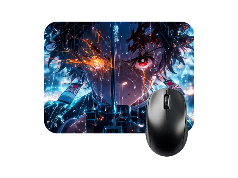 FINIXSTORE Anime Tanjiro with sword Printed Mouse Pad (9 inch x 7 inch) Non Slip Base Mousepad