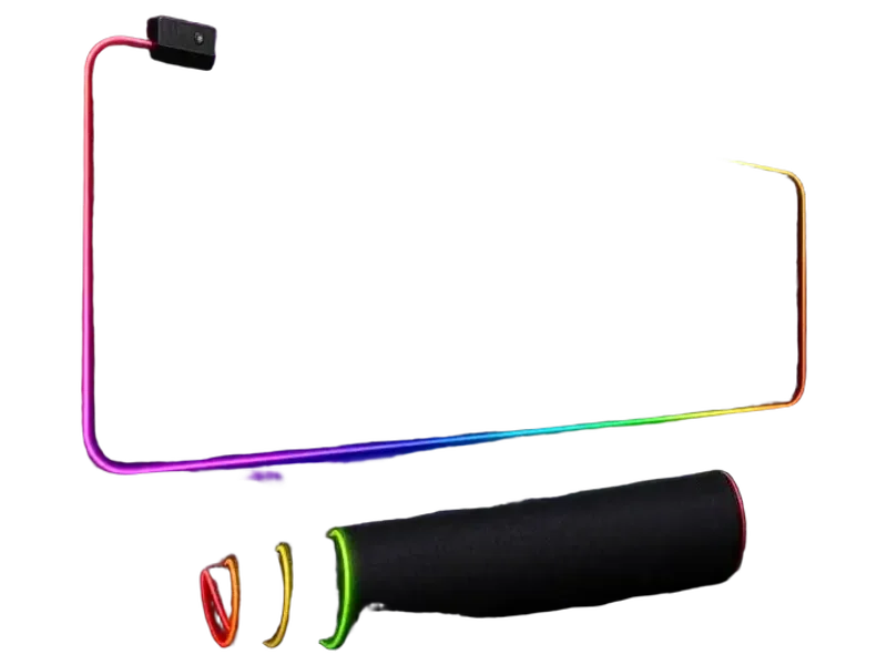 KRISHAVWORLD RGB LIGHT GAMING MOUSE PAD PREMIUM Non Slip Base Mousepad