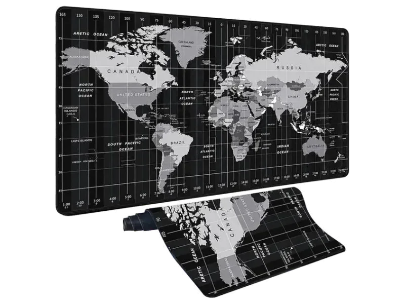 Dyazo Plus Large World Map Extended Desk Mat Water Resistant Mat for Computer & Laptop Non Slip Base Mousepad