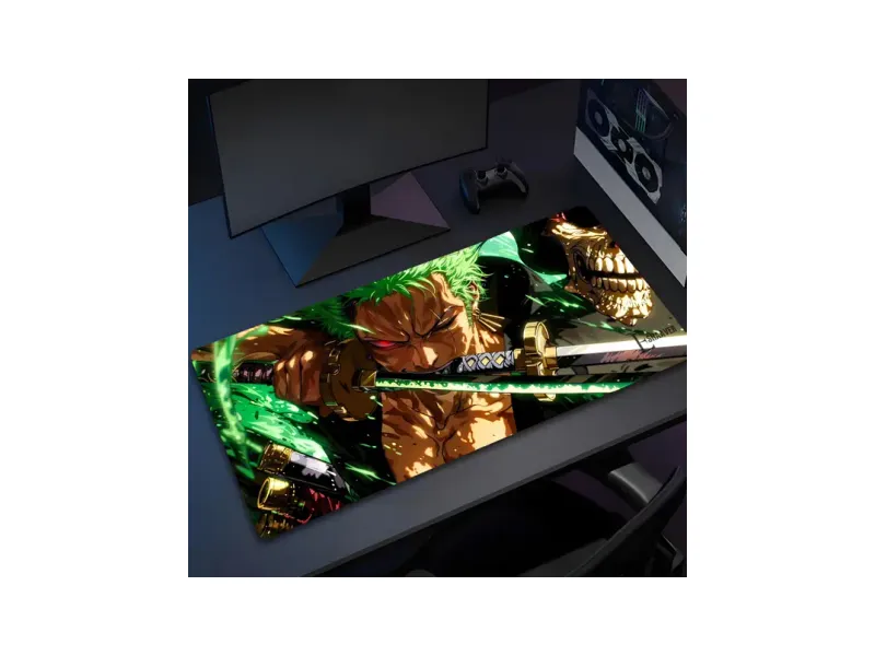 Eshaaver Laptop & Desktop Mat Zoro anime printed Spill Proof Mousepad-ZORODP008 Non Slip Base Mousepad