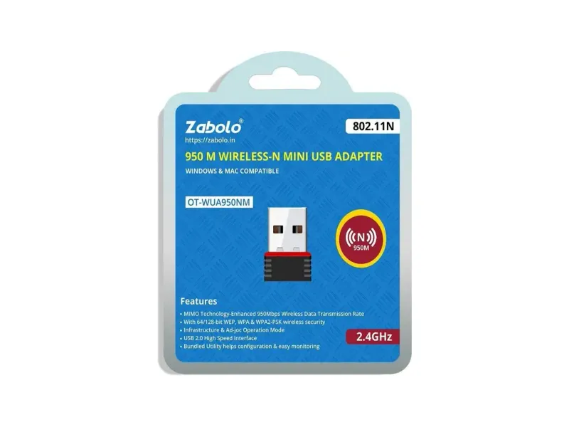 Zabolo ZB-003 Wifi Adapter 950 mbps USB Adapter