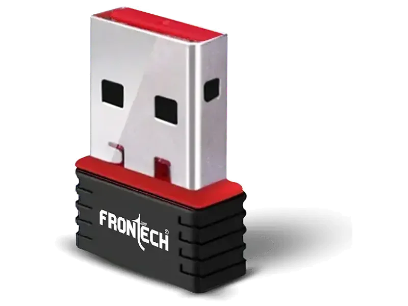 Frontech 150Mbps USB WiFi Dongle | Wireless Adapter for Desktop and Laptop | Supports 802.11 b/g/n and Advanced WPA/WPA2 Security Encryption (0843)