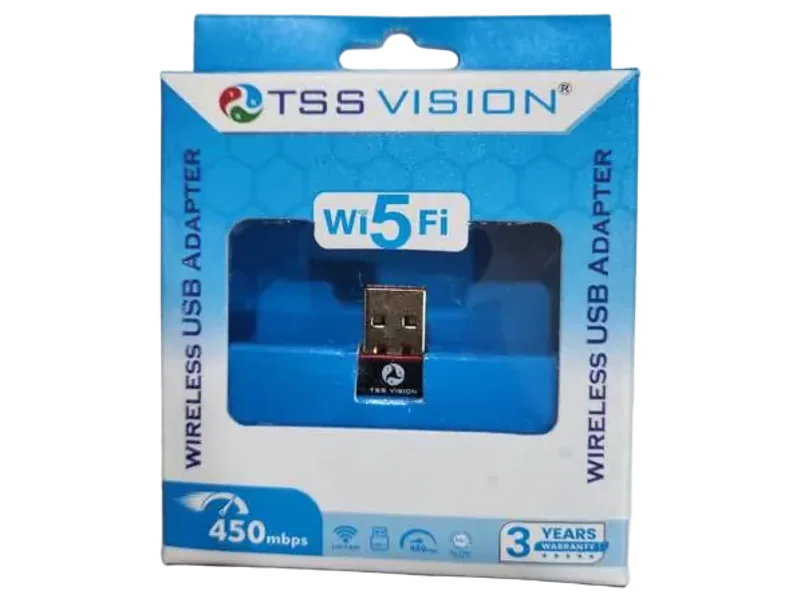 tss vision Tssvision 450 MBS USB Wi-Fi Adapter for PC Desktop Laptop USB Adapter