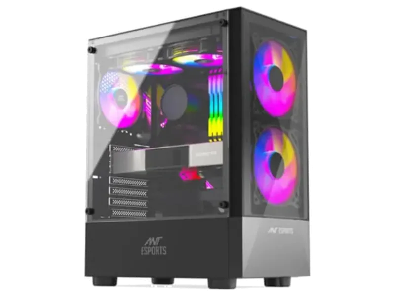 ANT ESPORTS Ice-100 ATX Mid Tower Cabinet ( Black )