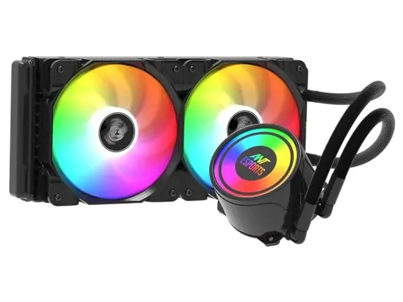 Ant Esports ICE-240 240mm Addressable RGB 2600RPM AIO CPU Liquid Liquid Cooling Cabinet Cooler