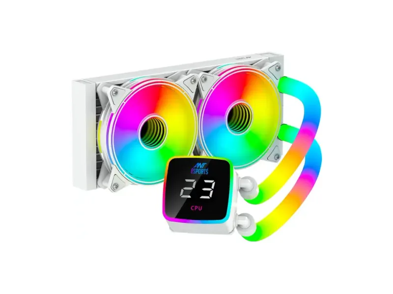 Ant Esports ICEGlow 240 ARGB White Liquid Cooling Cabinet Cooler