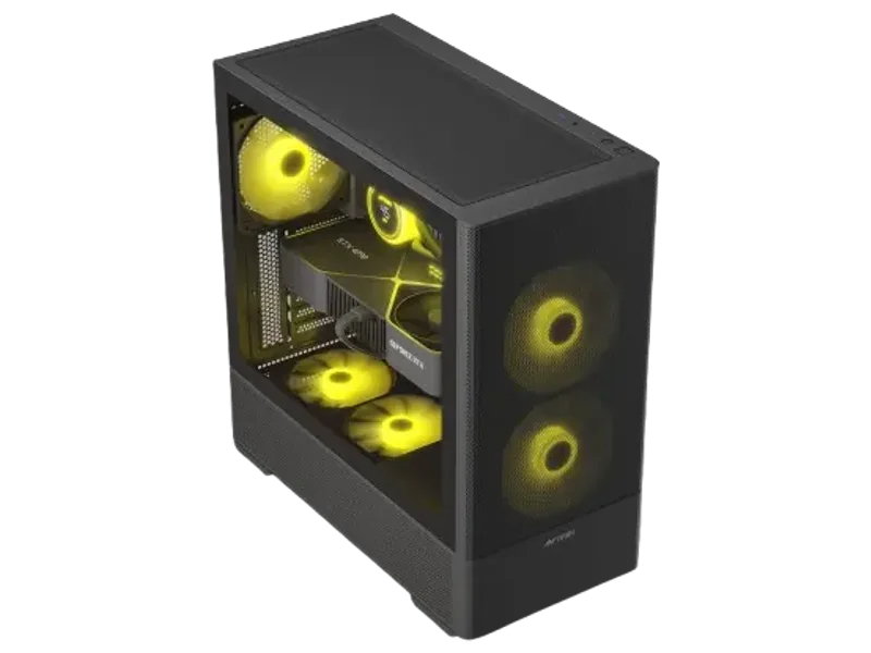 ANT Esports 511 Air 5F Mid Tower (E-ATX/ATX/M-ATX/M-ITX) Black Cabinet 2X120mm 3X140mm Fans