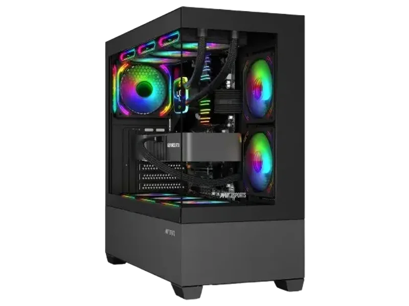 Ant Esports Crystal Z3 Argb Atx Mid Tower Cabinet (Black) (CRYSTAL-Z3-BLACK)