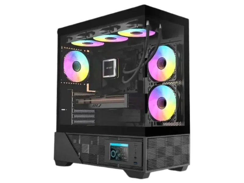 ANT ESPORTS Crystal X6 Digital ARGB EATX Mid Tower Cabinet ( Black )